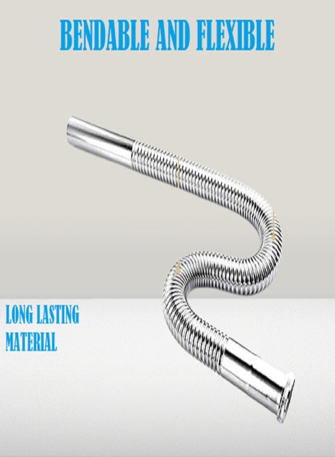 JAGGER JAG199 Streachable PVC Water Outlet Waste Pipe For Bathroom Wash Basin/Kitchen Sink, Flexible And Chrome Finish - PACK OF (2) - Image 5